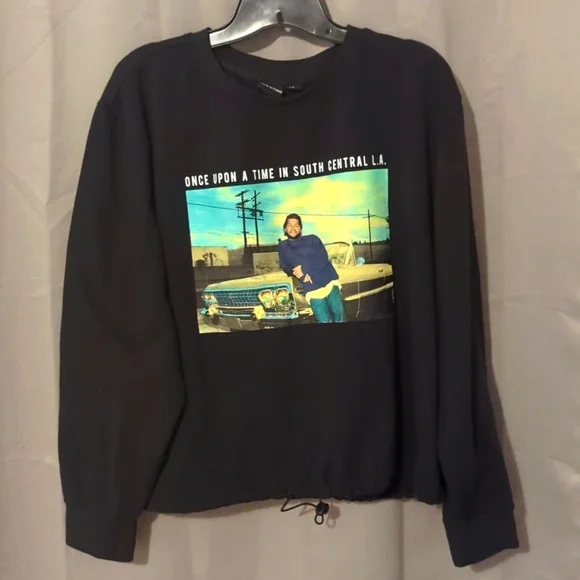 Ice Cube women's long sleeve drawstring crop top - Picture 1 of 6